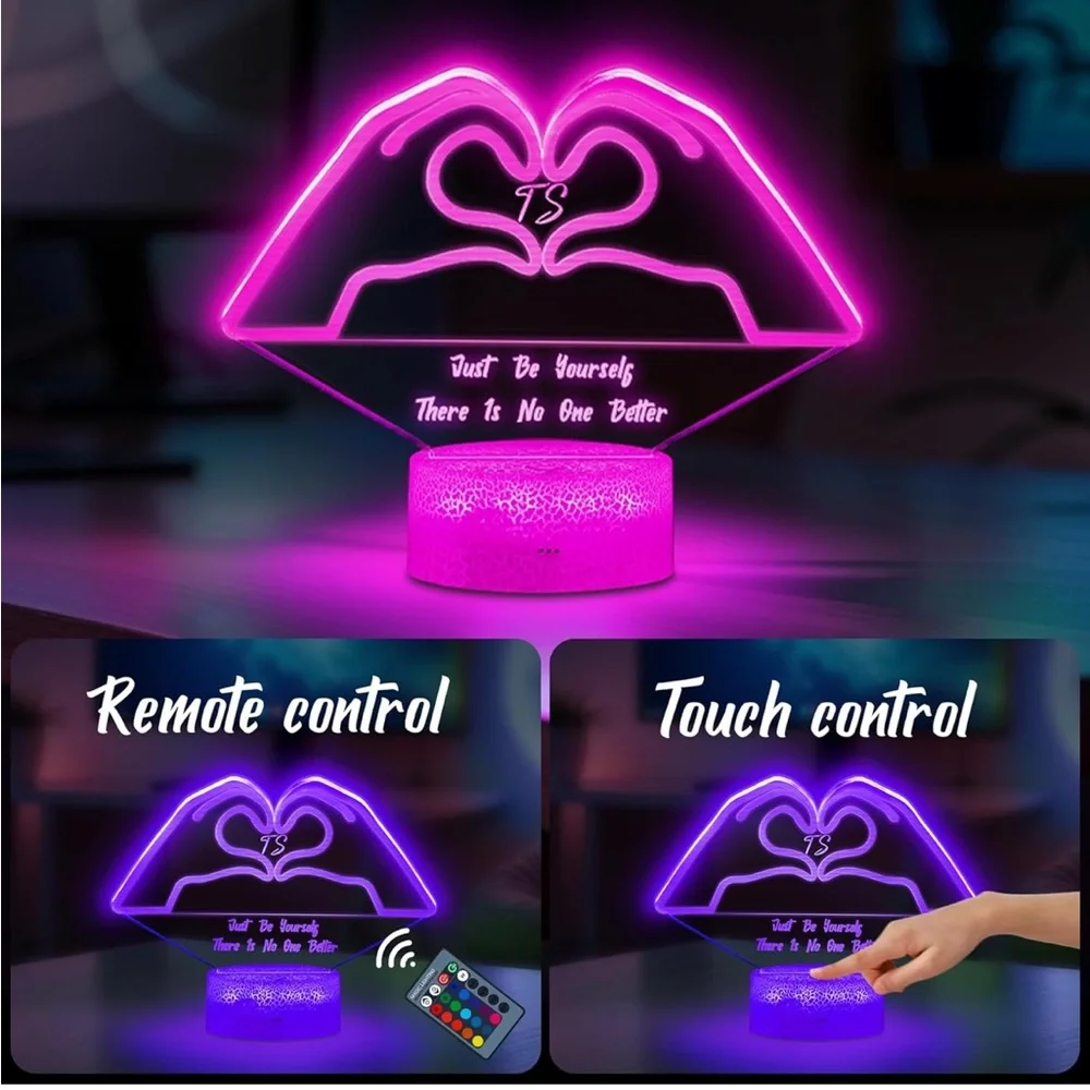 LED Taylor Swift Heart Hands Neon Light color changing NWT